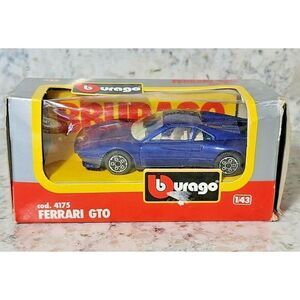 Bburago 4175‎ Blue Ferrari GTO /1:43 Scale (Made in Italy) Box Has Damage
